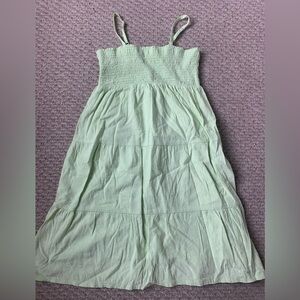 Old Navy Sundress Girls 14 16 XXL green smocked dress
